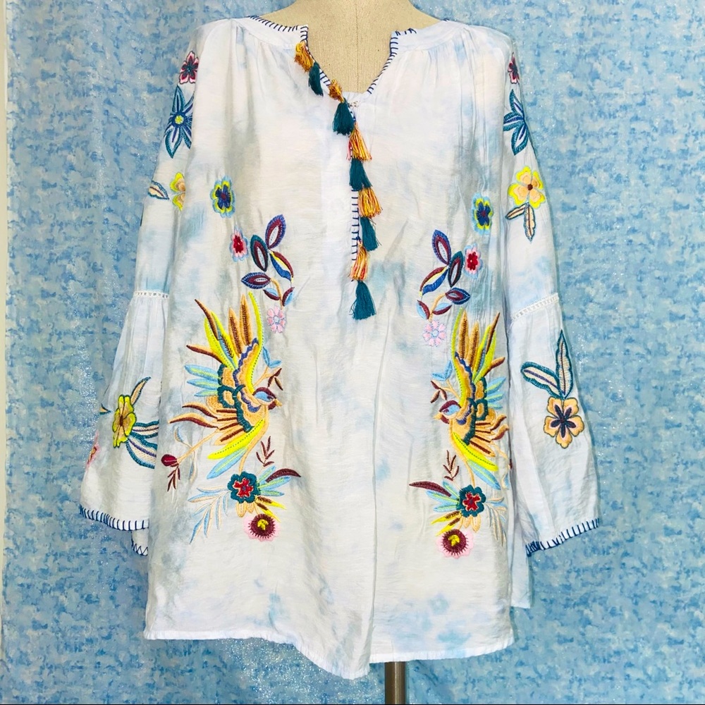 Tassels and Embroidery Boho Blouse